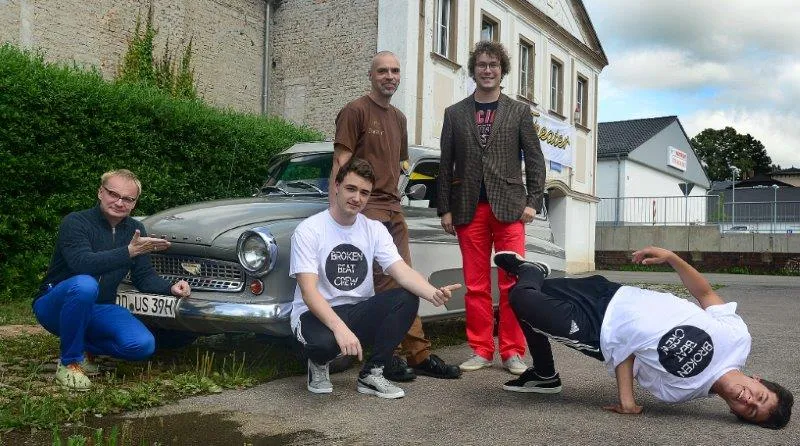 Uwe Steimle mit Broken Beat Crew vor Welt-Theater 09.07.2014
